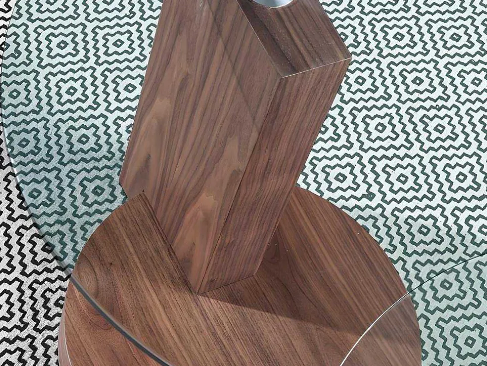 Ronde Notenhouten Hoektafel 2036 Angel Cerda