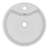 Ronde Wastafel Om Neer Te Zetten Van Wit Keramiek - 40 Cm - Darini