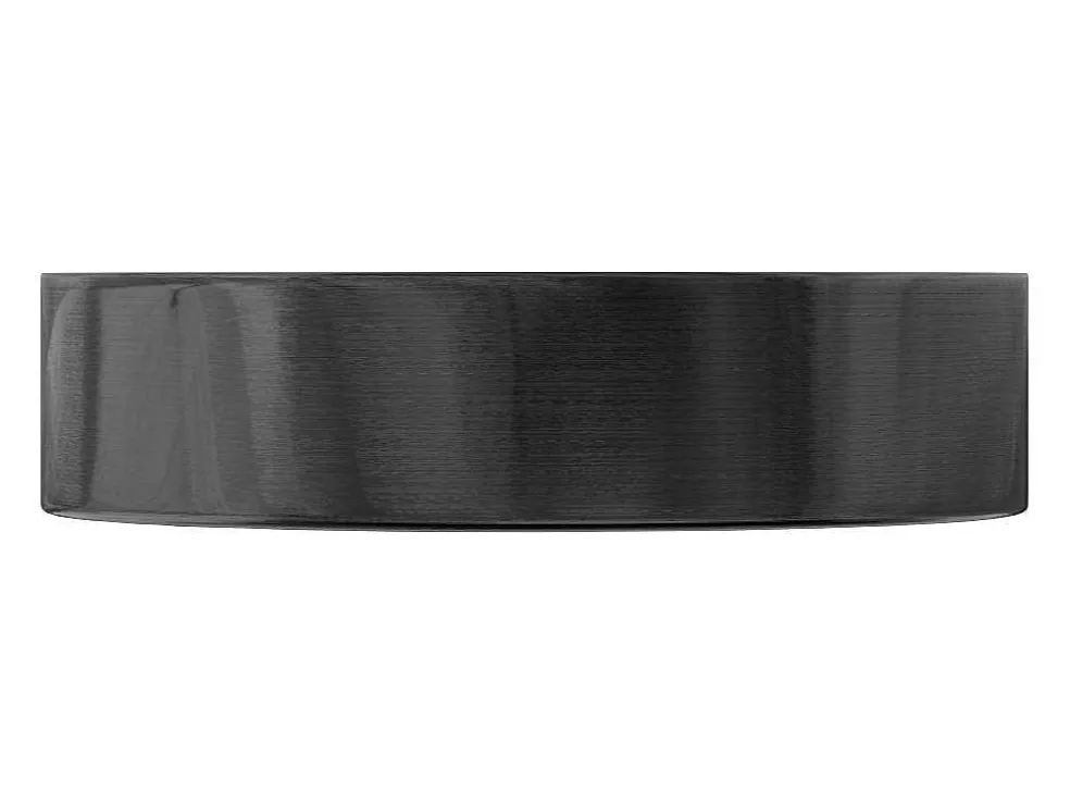 Ronde Wastafel Om Te Plaatsen - Geborsteld Metaal - 38 Cm - Dechatel