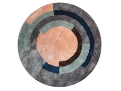 Rond Tapijt Van Getuft Viscose Met Geometrisch Patroon Janjivy - 4000 G/M - D120 Cm