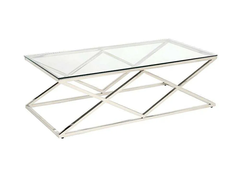 Salontafel Charlotte - Gehard Glas En Staal - Goudkleurig - Van Pascal Morabito