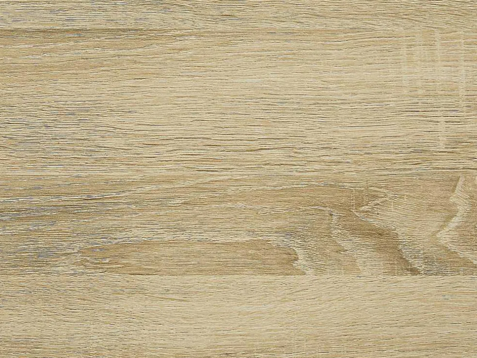 Salontafel Met Afneembaar Tafelblad En 1 Lade - Mdf En Staal - Naturel En Wit - Balun