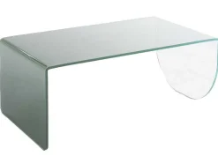 Salontafel Van Gehard Glas - Transparant En Groen - Kinami