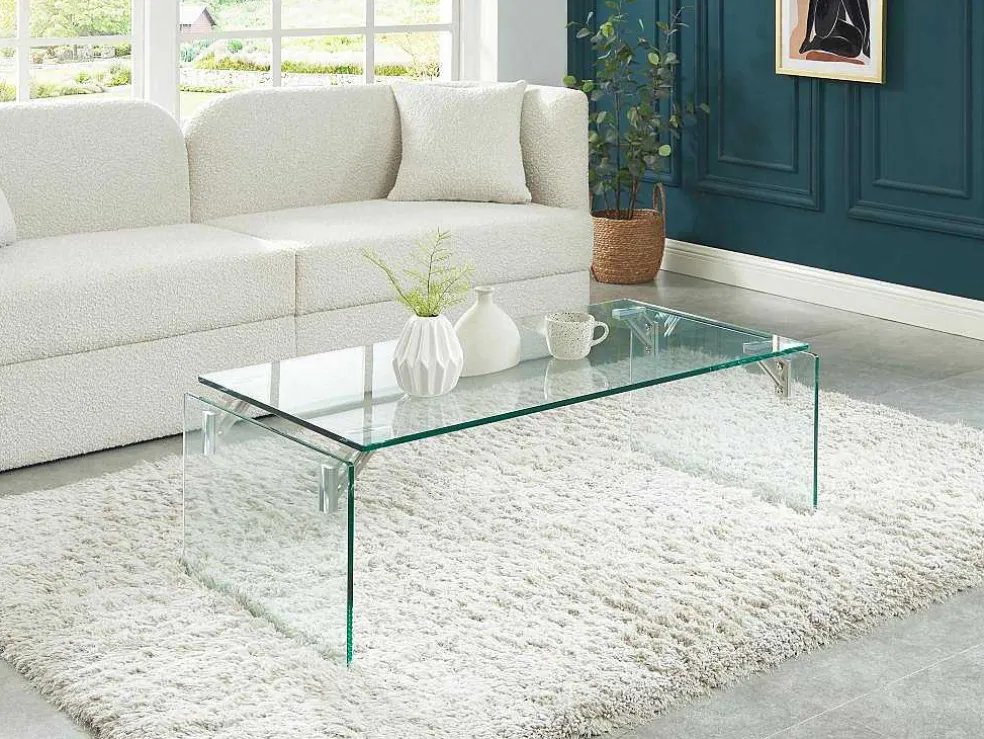 Salontafel Van Gehard Glas - Transparant - Madro