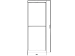Scheidingswand Gegalvaniseerd Staal L88 X H245 Cm Antraciet - Verstelbare Hoogte - Jaora