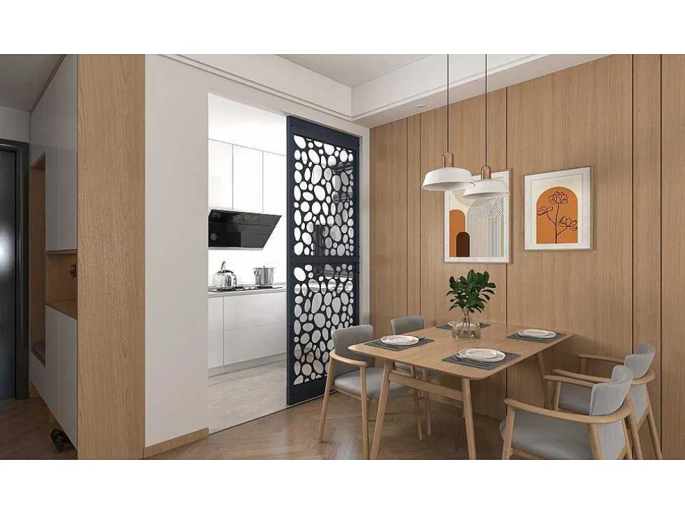 Scheidingswand Verzinkt Staal L88 X H245 Cm Antraciet - Verstelbare Hoogte - Tirodi