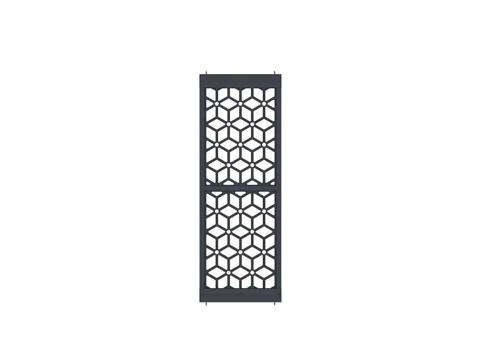 Scheidingswand Verzinkt Staal L88 X H245 Cm Antraciet - Verstelbare Hoogte - Lateri
