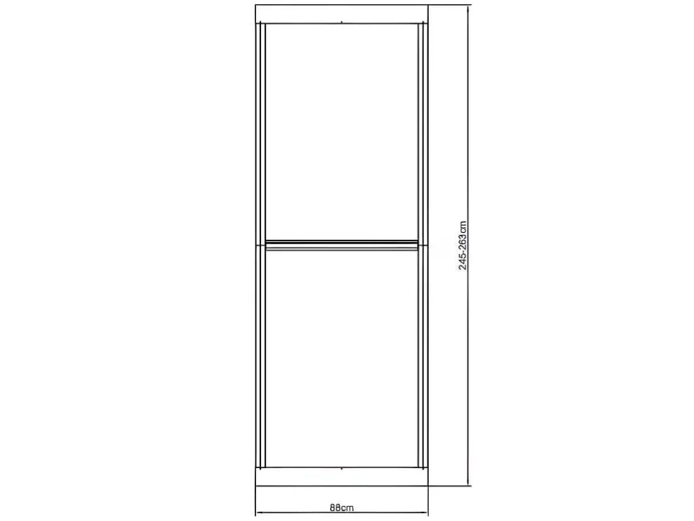 Scheidingswand Verzinkt Staal L88 X H245 Cm Antraciet - Verstelbare Hoogte - Lateri