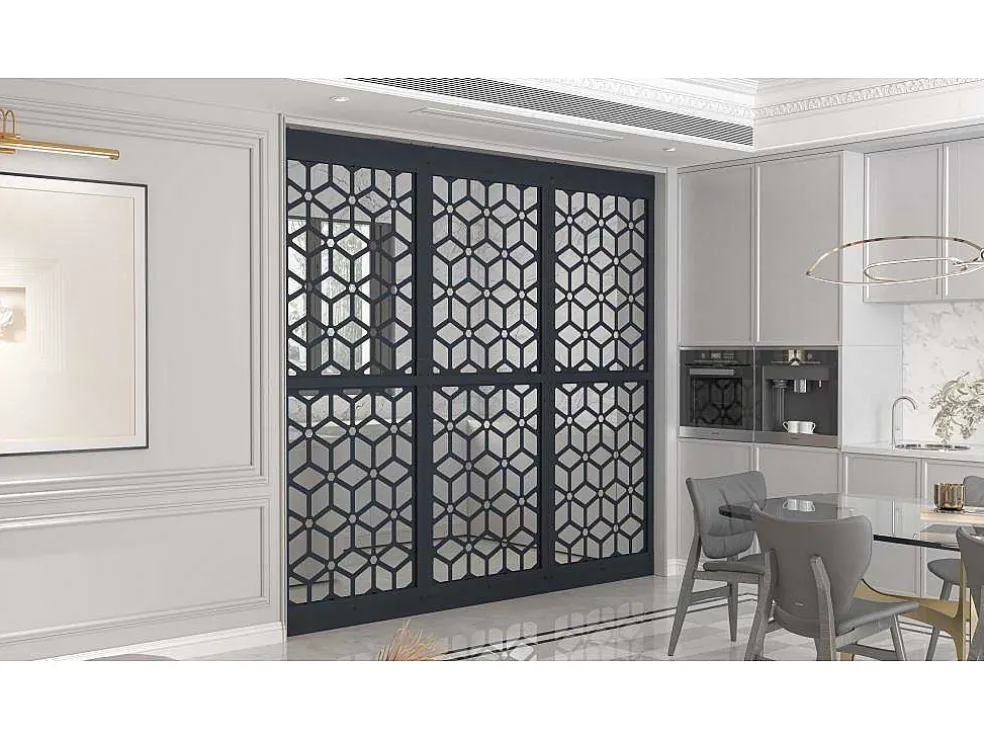 Scheidingswand Verzinkt Staal L88 X H245 Cm Antraciet - Verstelbare Hoogte - Lateri