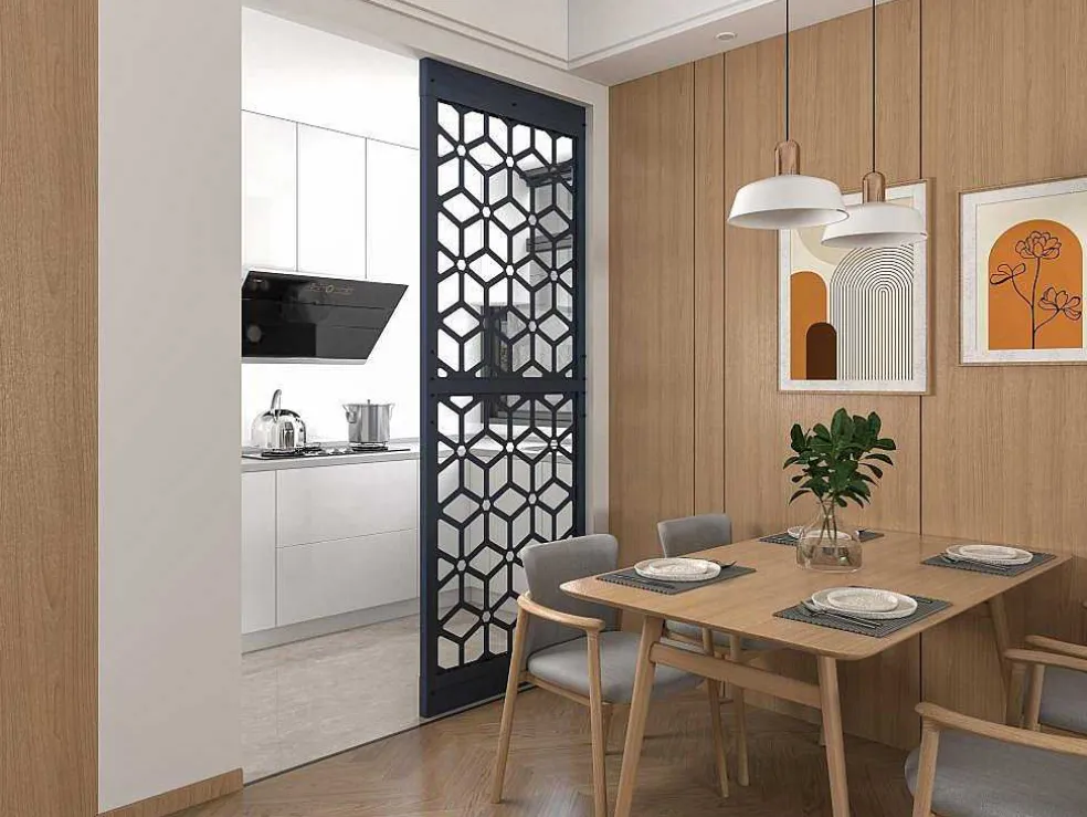 Scheidingswand Verzinkt Staal L88 X H245 Cm Antraciet - Verstelbare Hoogte - Lateri