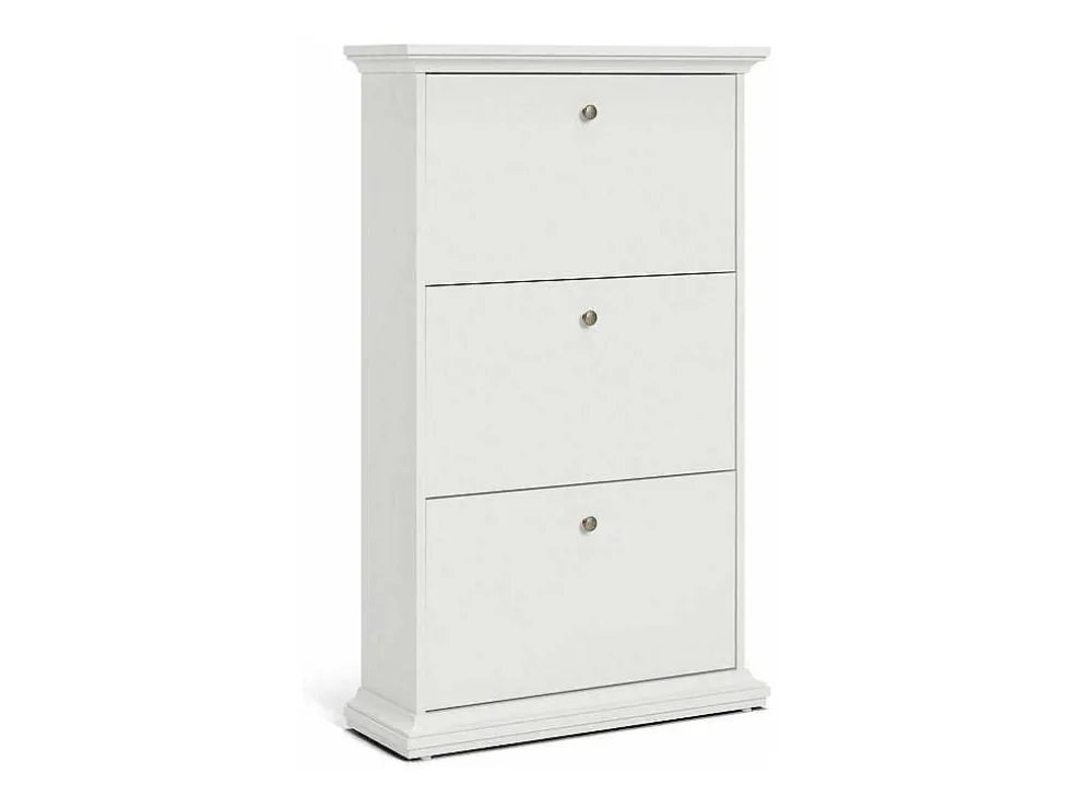 Schoenenkast Wit Venetie Met 3 Kleppen.