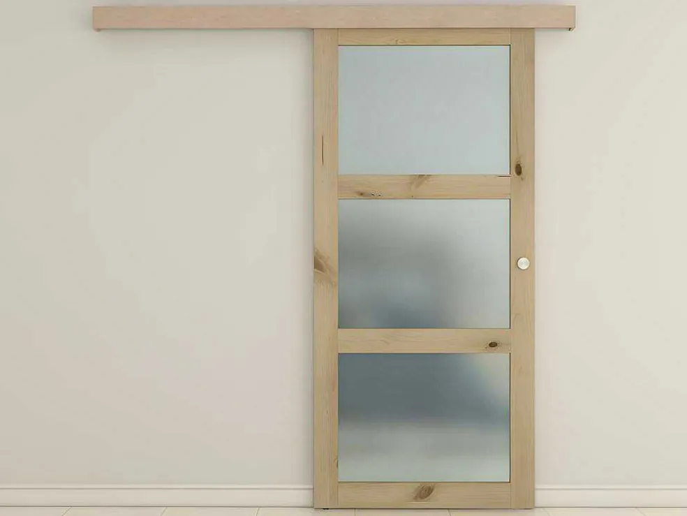 Schuifdeur Acosta Met 3 Ramen - H205Xb93 Cm - Mdf