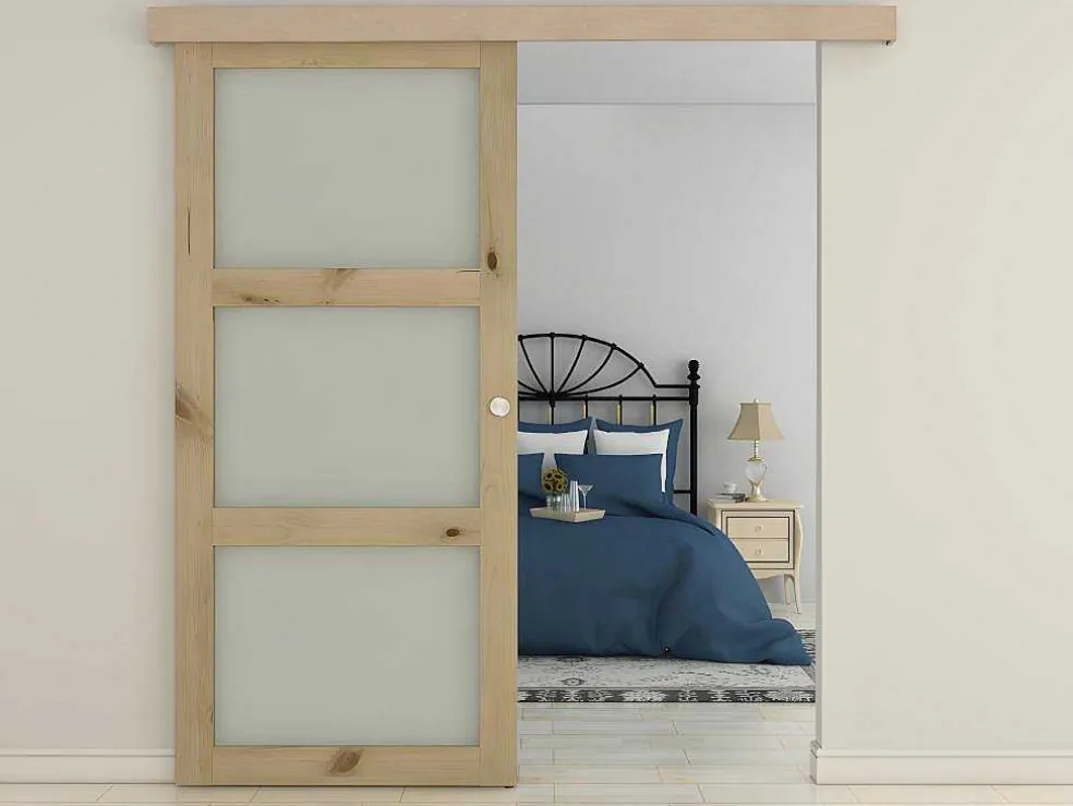 Schuifdeur Acosta Met 3 Ramen - H205Xb93 Cm - Mdf