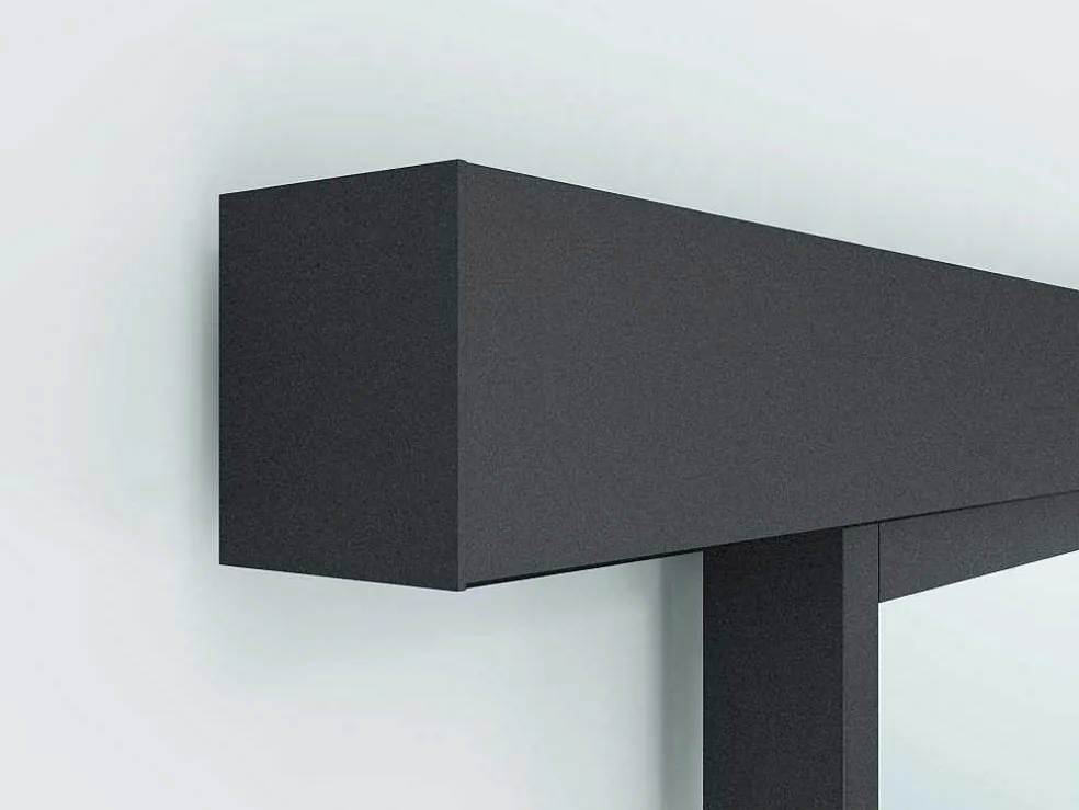 Schuifdeur In Gehard Glas - Mat Zwart - H205Cm X B73Cm - Artisto