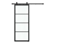 Schuifdeur Sinca - H205 X B83 Cm - Gehard Glas En Aluminium