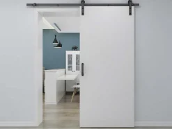Schuifdeur Varin - H205 Cm X L93 Cm - Mdf + Wit Pvc