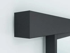 Schuifdeur Werkplaatsstijl - Zwart En Mat Gehard Glas - H205 X B73 Cm - Artisto