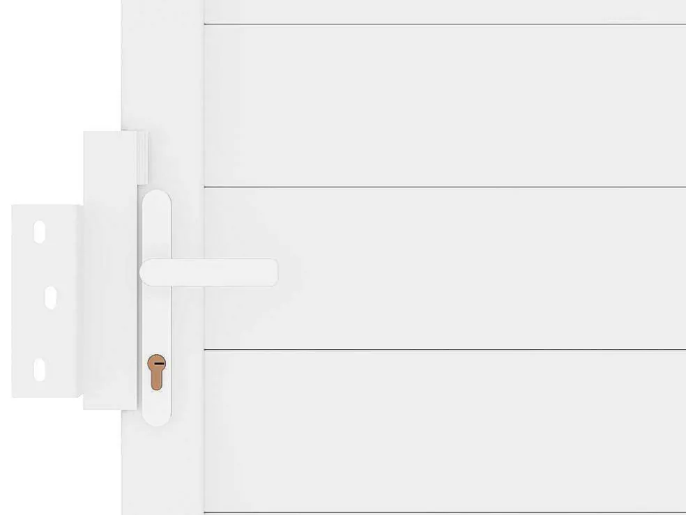 Schuifpoort Aluminium L374 X H180 Cm Wit - Nazario