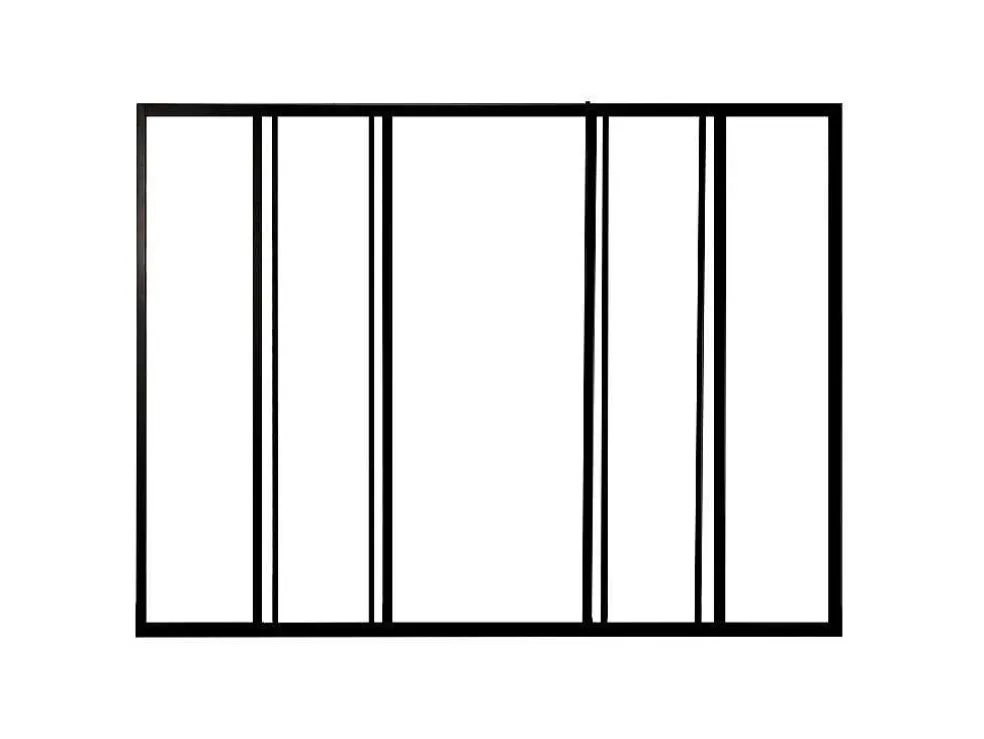 Schuifraam Van Gepoedercoat Zwart Aluminium 180 X 105 Cm - Ravena