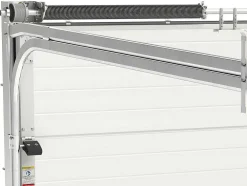Sectionale Garagedeur Grijs Gegroefd Effect Met Motor - Noria