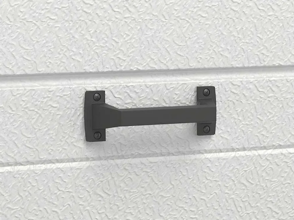 Sectionale Garagedeur Met Glad Effect En Centrale Witte Loopdeur Met Motor - Lavega