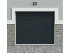 Sectionale Garagedeur Met Groefeffect Antraciet - Noria
