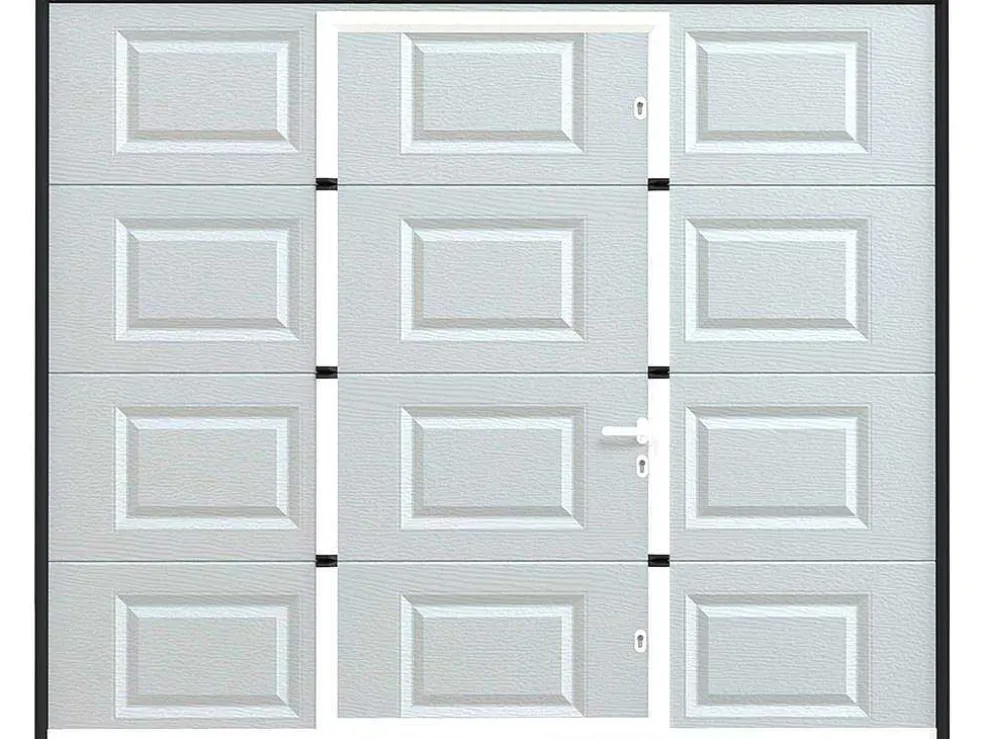 Sectionale Garagedeur Met Somfy Motor Cassette Centrale Deur Wit - Caopas