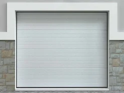 Sectionale Garagedeur Met Wit Groefeffect En Somfy Motor - Noria