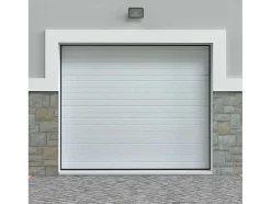 Sectionale Garagedeur Met Wit Groefeffect En Somfy Motor - Noria