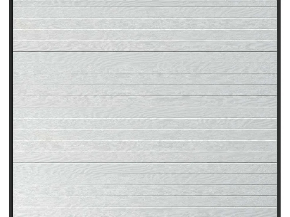 Sectionale Garagedeur Wit Gegroefd Effect Met Motor - Noria