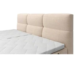 Set Boxspringbed Met Hoofdbord Met Capitons + Elektrische Relaxbedbodems + Matras + Dekmatras - 2 X 80 X 200 Cm - Beige - Lodi Van Palacio