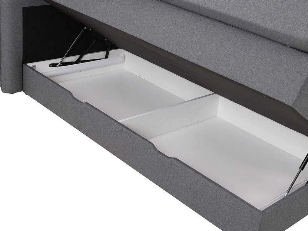 Set Boxspring Met Hoofdbord + Bedbodems Met Opbergruimte + Matras + Dekmatras - 160 X 200 Cm - Antracietkleurige Stof - Perama Van Palacio
