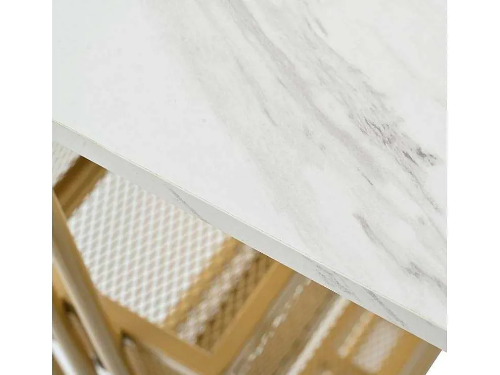 Set "Eat Standing": Bartafel En 2 Krukken - Metalen Structuur - Goud