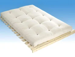 Set Lattenbodem + Futon 140 X 190 Cm - 100% Katoen - Shiva Van Dreamea - Beige