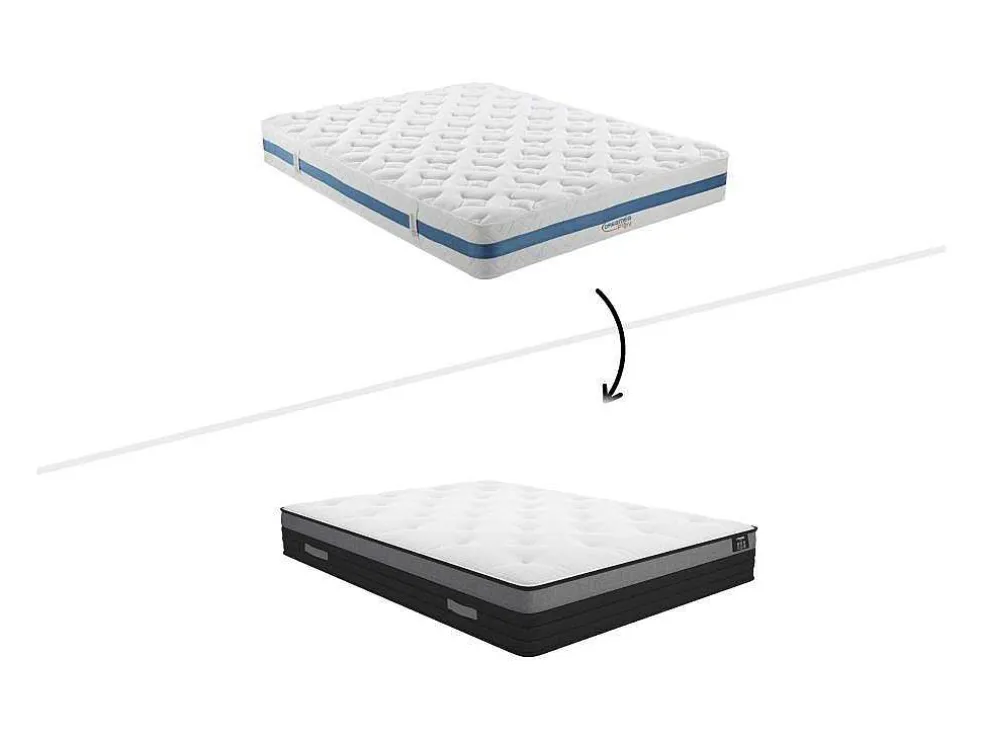 Set Lattenbodem + Matras 1118 Pocketveren Met Ventilatieband Airplay Van Dreamea Play Dikte 24 Cm - 180 X 200 Cm