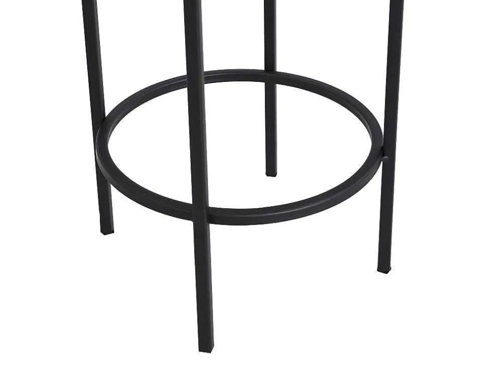 Set Van 2 Bloembakken Op Poot Van Metaal - D25 X H61 Cm En D30 X H77 Cm - Goudkleurig En Zwart - Naba