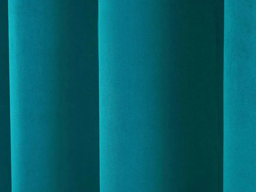 Set Van 2 Fluwelen Gordijnen - 140 X 260 Cm - Blauw - Ahtari