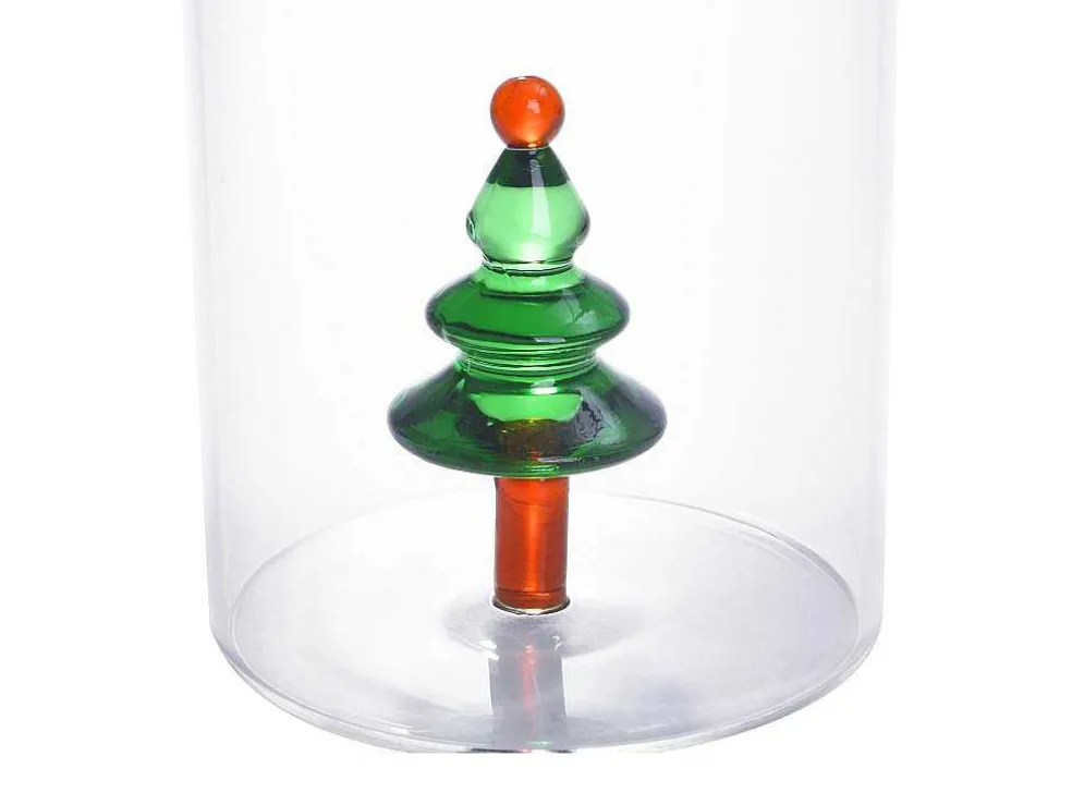 Set Van 4 Glazen Met Kerstmotieven - O7,5 X H9,5 Cm - Scopa