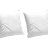 Set Van 2 Hoofdkussens Van Biologisch Katoen 60 X 60 Cm Van Naturea - 550 G/M - Bruine Bies - Nature Confort