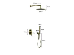 Set Van Inbouwdouche Met Mechanische Mengkraan - Mat Zwart - Tamise