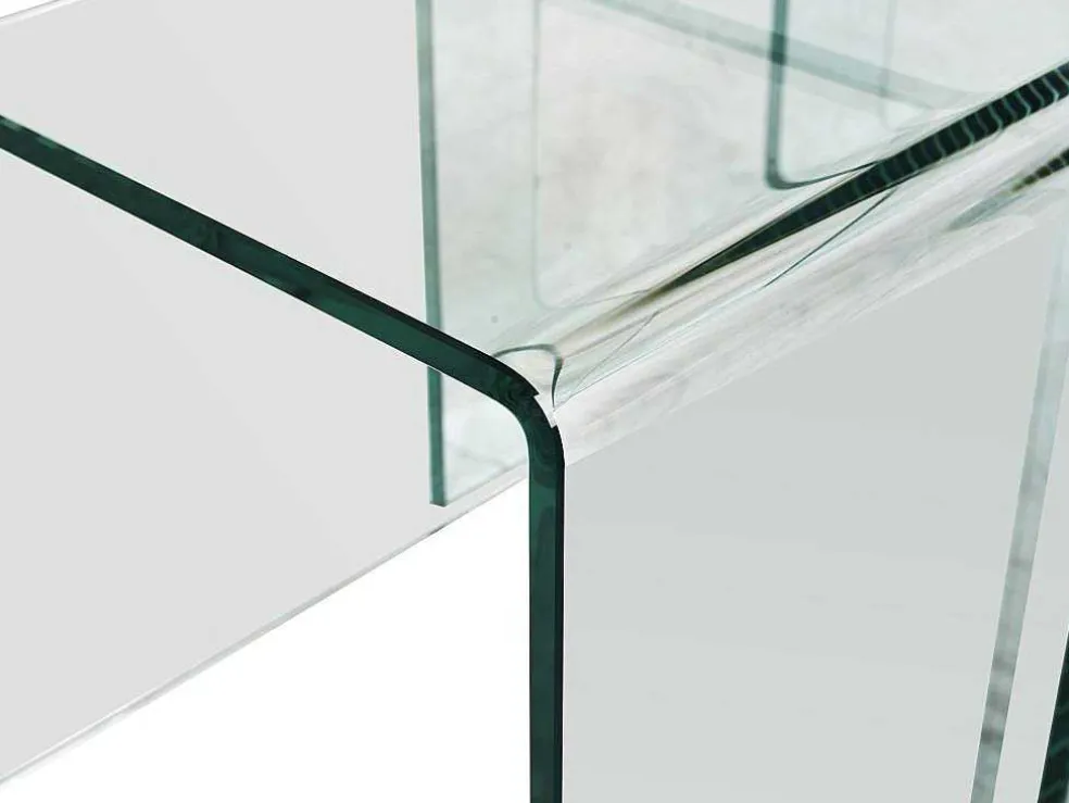 Set Van 3 Inschuifbare Bijzettafels Minka - Glas