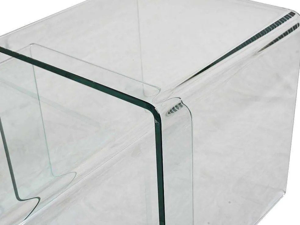 Set Van 3 Inschuifbare Bijzettafels Minka - Glas