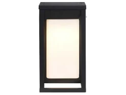Set Van 2 Led-Buitenwandlampen Op Zonne-Energie - L. 15 X H. 30 Cm - Metaal - Zwart - Fozzano