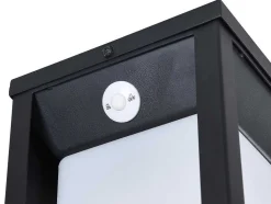 Set Van 2 Led-Buitenwandlampen Op Zonne-Energie - L. 15 X H. 30 Cm - Metaal - Zwart - Fozzano
