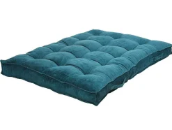 Set Van 1 Matras + 2 Palletkussens Van Ribfluweel - Blauw - Baila