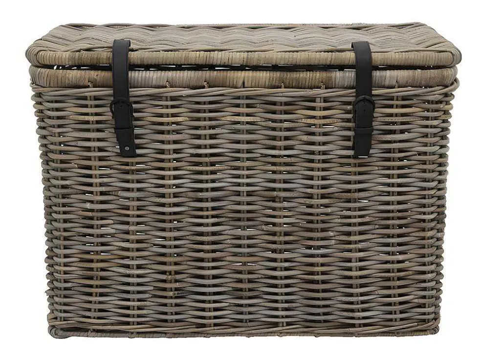 Set Van 2 Opbergkoffers Van Kubu Nefta - L80 X D45 X H55 Cm En L70 X D35 X H45 Cm - Natuurlijk Grijs