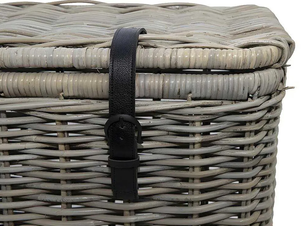 Set Van 2 Opbergkoffers Van Kubu Nefta - L80 X D45 X H55 Cm En L70 X D35 X H45 Cm - Natuurlijk Grijs