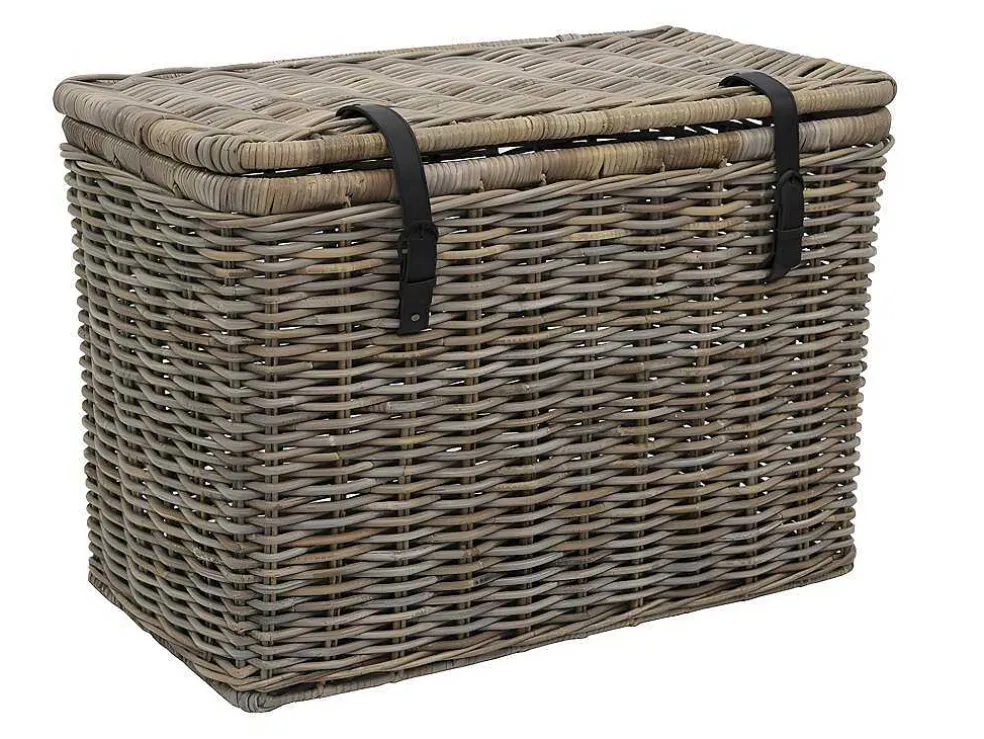 Set Van 2 Opbergkoffers Van Kubu Nefta - L80 X D45 X H55 Cm En L70 X D35 X H45 Cm - Natuurlijk Grijs