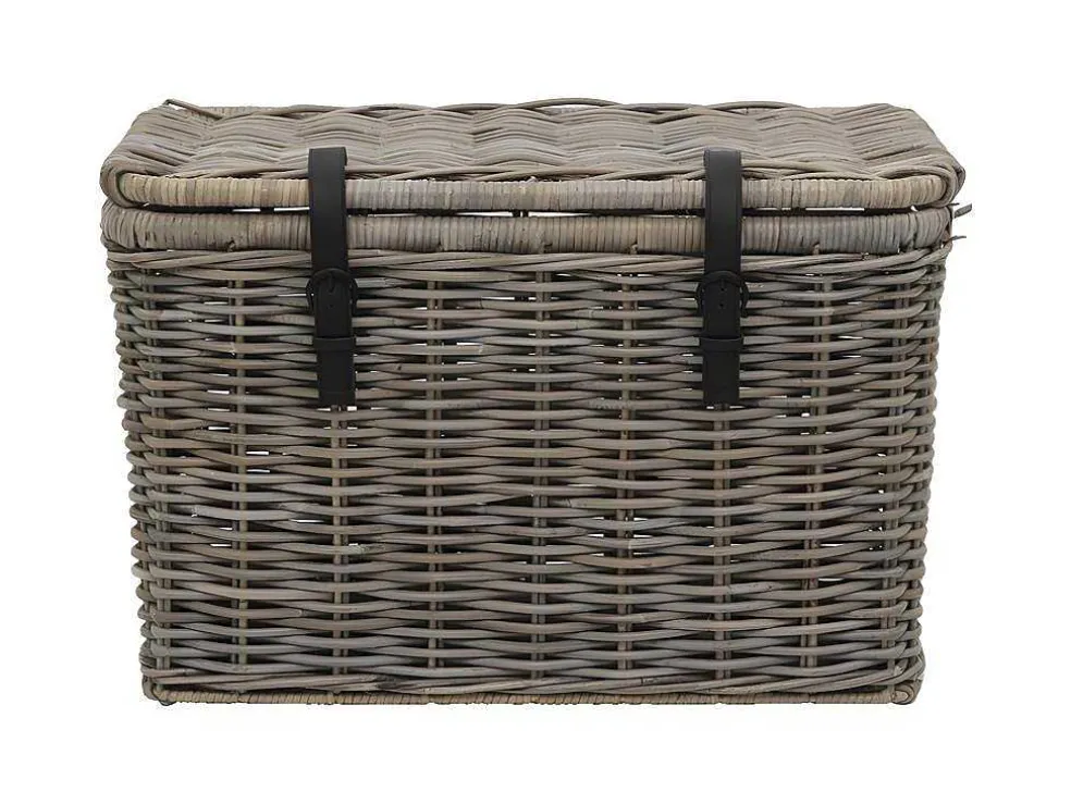 Set Van 2 Opbergkoffers Van Kubu Nefta - L80 X D45 X H55 Cm En L70 X D35 X H45 Cm - Natuurlijk Grijs