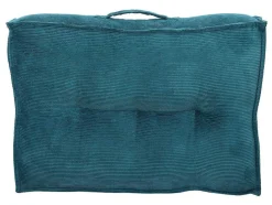 Set Van 2 Palletkussens Van Ribfluweel - L60 X D40 Cm - Blauw - Baila